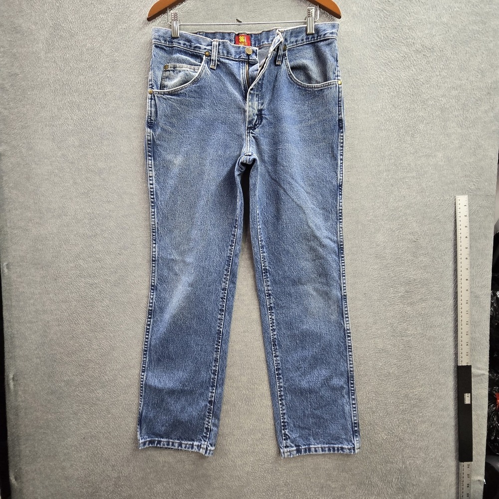 Wrangler Men Jeans 33X30 Blue Denim 13MWZDS Slim Fit 28" Inseam Y2K